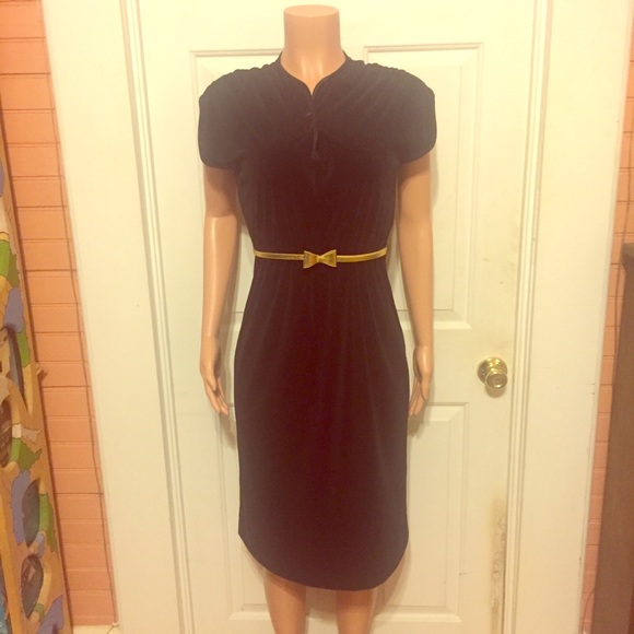 Vintage Dresses & Skirts - ❌SOLD❌ Rare Vintage Leslie Fay Black Velvet Dress
